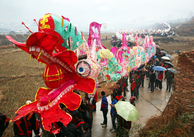 福建連城姑田的游大龍民俗慶典